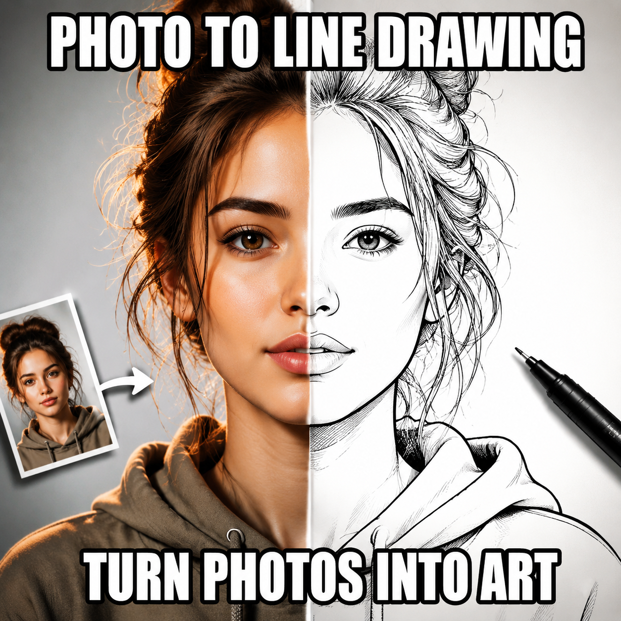 photo to line drawing